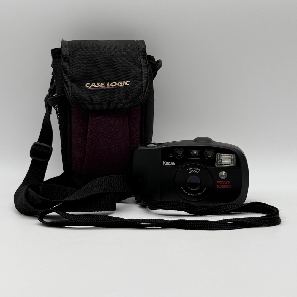 Kodak Star 1035z 35mm Film Camera Black Ektanar Zoom Lens Case Logic Bag